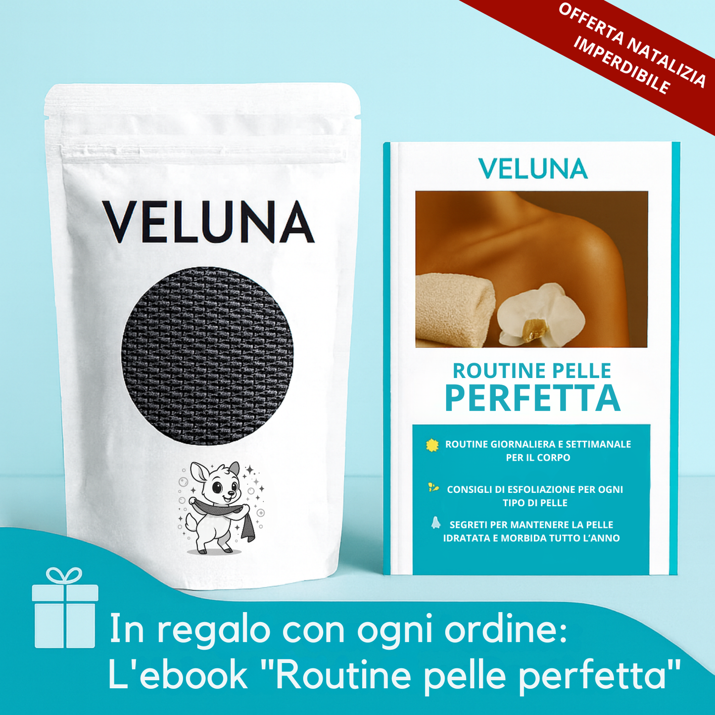 Asciugamano da doccia esfoliante antibatterico